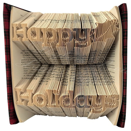 Happy Holidays Folded Book Art