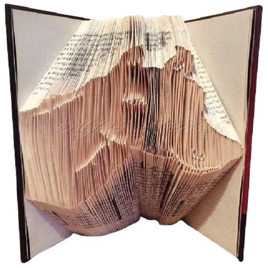 Horse Head Folded Book Art