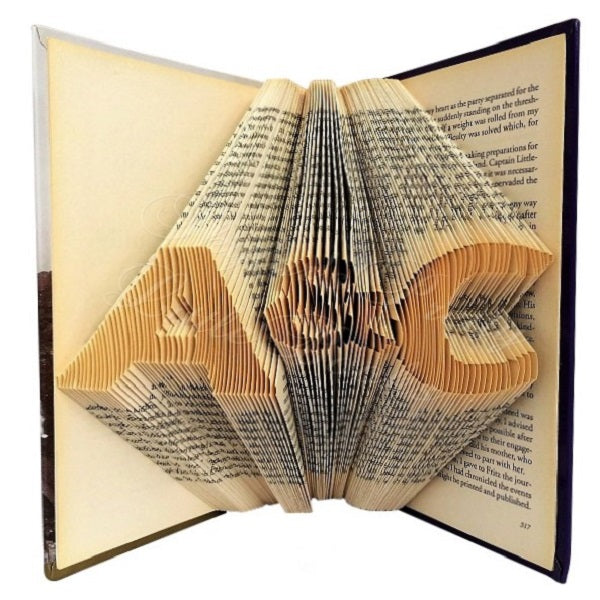 Personalised Initials Folded Book Art