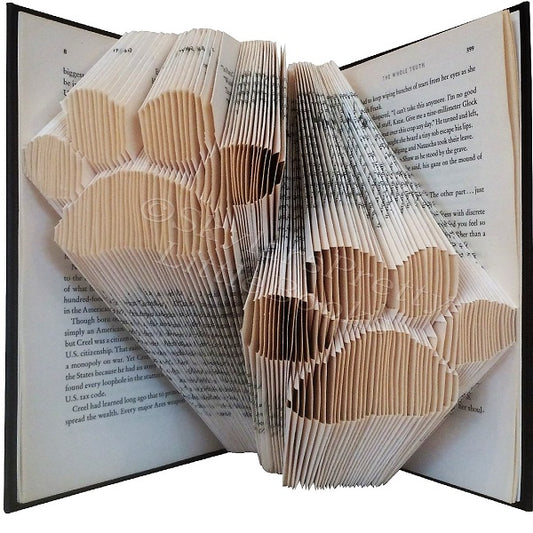 Animal Paw Prints Folded Book Art