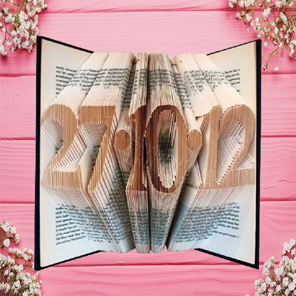 Personalised Date Celebration Folded Book Art