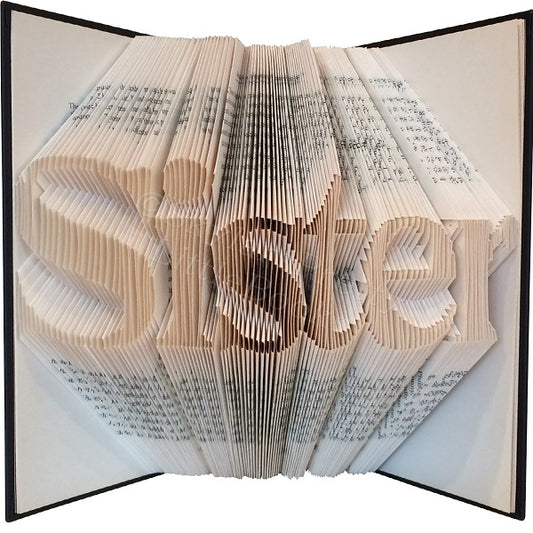 Family Folded Book Art - Sister
