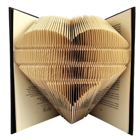 Striped Heart Folded Book Art